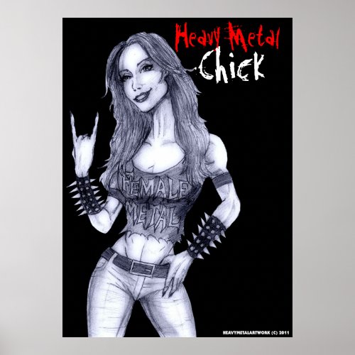 Heavy Metal Chick Poster