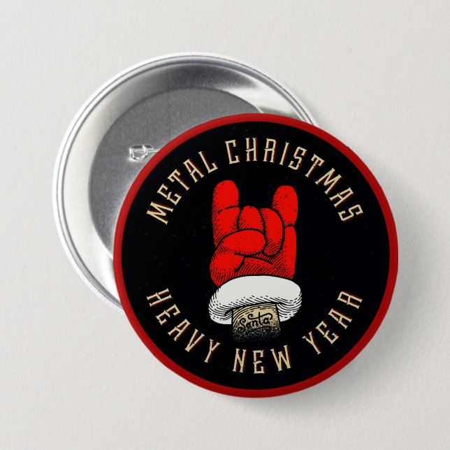 Heavy Metal Christmas  Button (Front & Back)