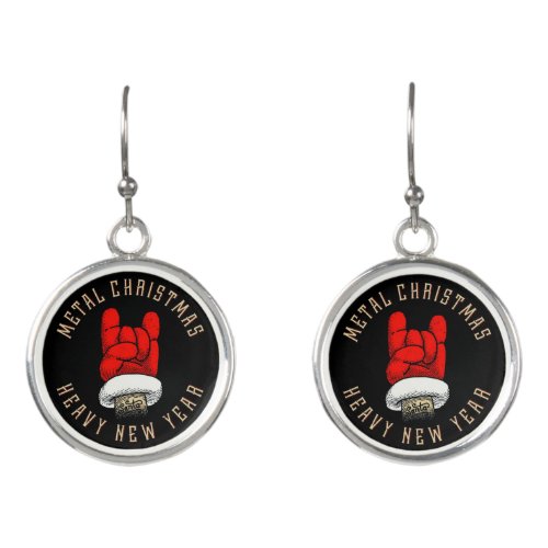 Heavy Metal Christmas Earrings