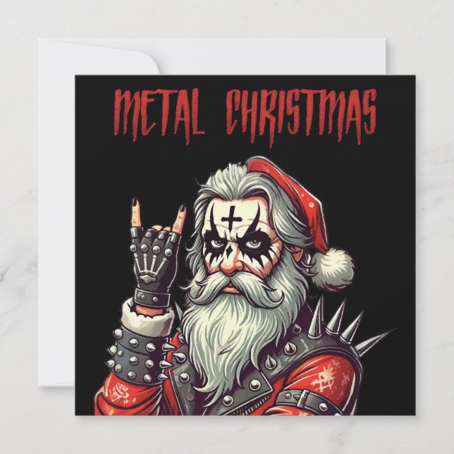 Heavy Metal Christmas Holiday Card (Front)