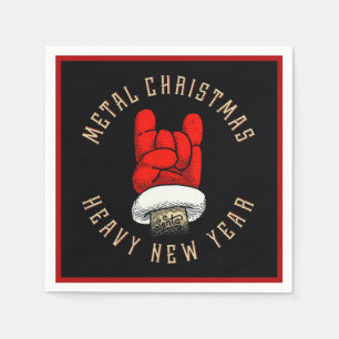 Heavy Metal Christmas Napkins