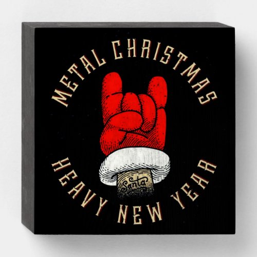 Heavy Metal Christmas Wooden Box Sign