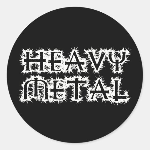 Heavy Metal Classic Round Sticker