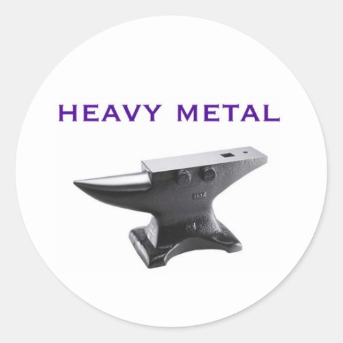 Heavy metal classic round sticker
