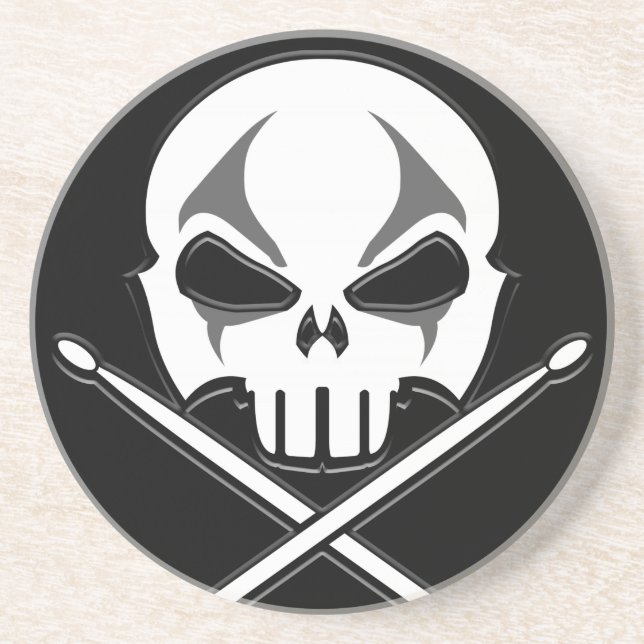 Heavy Metal Coaster Rock & Roll Drummer Coasters (Front)