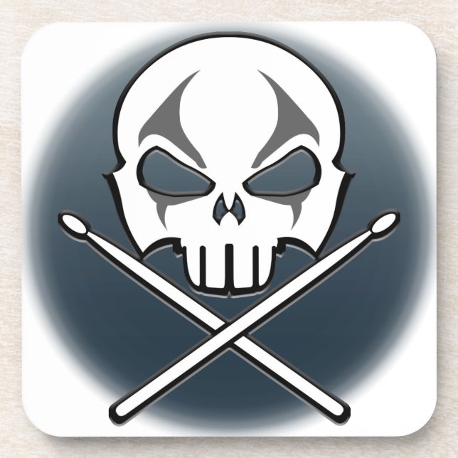 Heavy Metal Coaster Rock & Roll Drummer Coasters (Front)