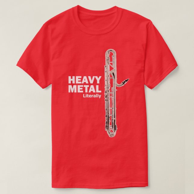 Heavy Metal Contrabass Clarinet T-Shirt (Design Front)