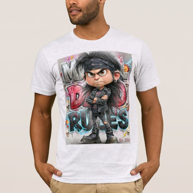 Heavy Metal Dad Rules T-Shirt (Front)