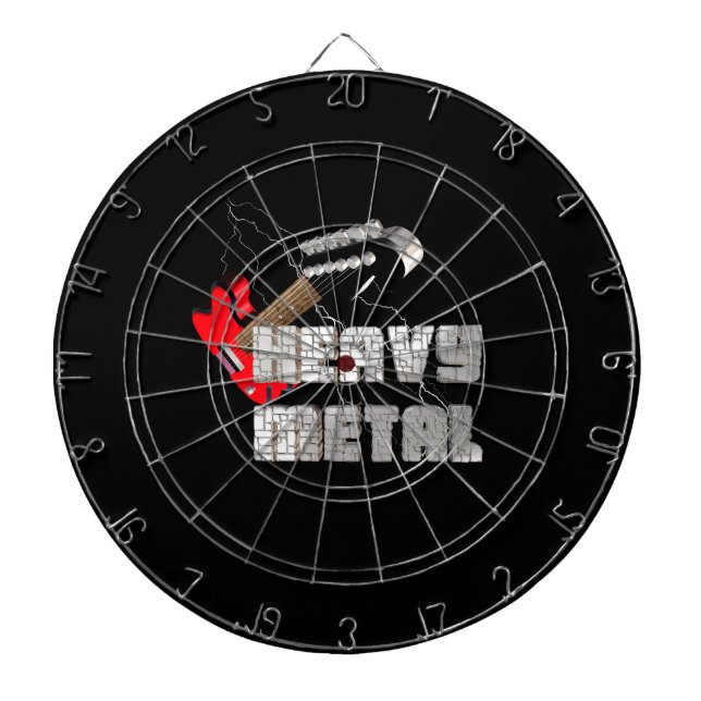Heavy metal dartboard with darts (Front)