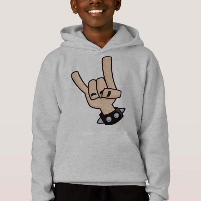 Heavy Metal Devil Horns Hoodie (Front)