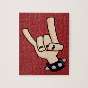 Heavy Metal Devil Horns Jigsaw Puzzle