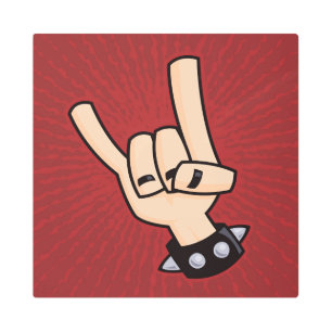Heavy Metal Devil Horns Metal Print