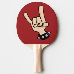 Heavy Metal Devil Horns Ping Pong Paddle