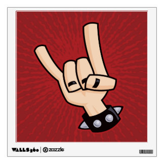 Heavy Metal Devil Horns Wall Decal