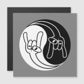 Heavy Metal Devil Horns Yin Yang (Front/Back)