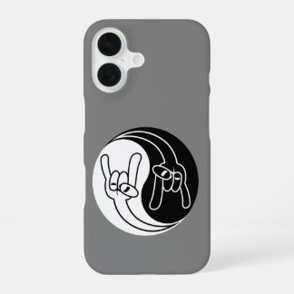 Heavy Metal Devil Horns Yin Yang iPhone 16 Case