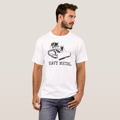 Heavy Metal Dozer Digger Funny Cute Backhoe T_Shirt