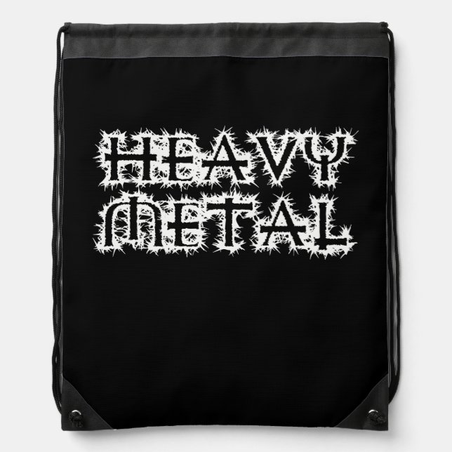 Heavy Metal Drawstring Bag (Front)