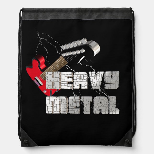 Heavy metal drawstring bag (Front)