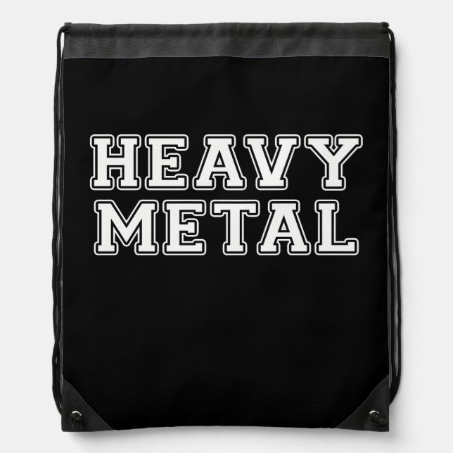 Heavy Metal Drawstring Bag (Front)