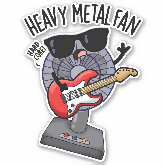 Heavy Metal Fan Funny Music Pun  Sticker (Front)