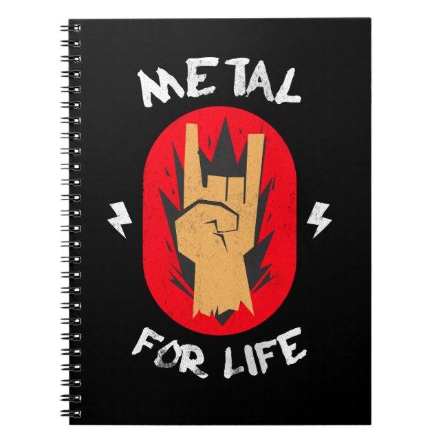 Heavy metal for life-rock notebook (Front)