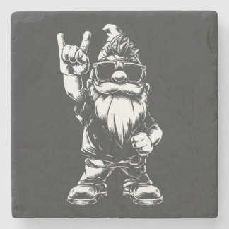 Heavy Metal Gartenzwerg – Rockstyle Stone Coaster
