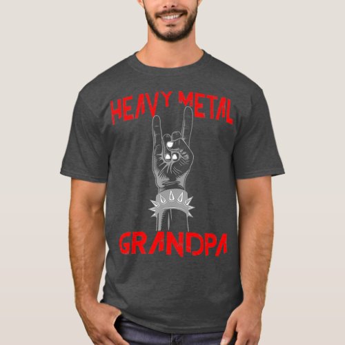 Heavy Metal Grandpa Head Banger Metalhead Rocker T_Shirt