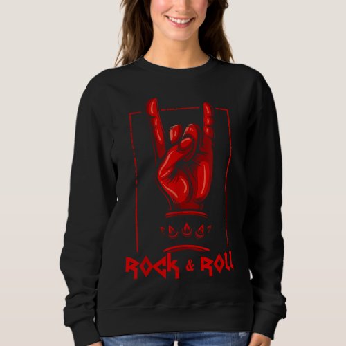 Heavy Metal Guitar Death Metal Rock n Roll Music Sweatshirt