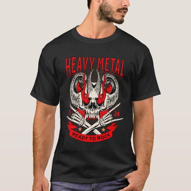 heavy metal hardrock44png44 T-Shirt (Front)