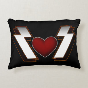 Heavy Metal Heart Accent Pillow