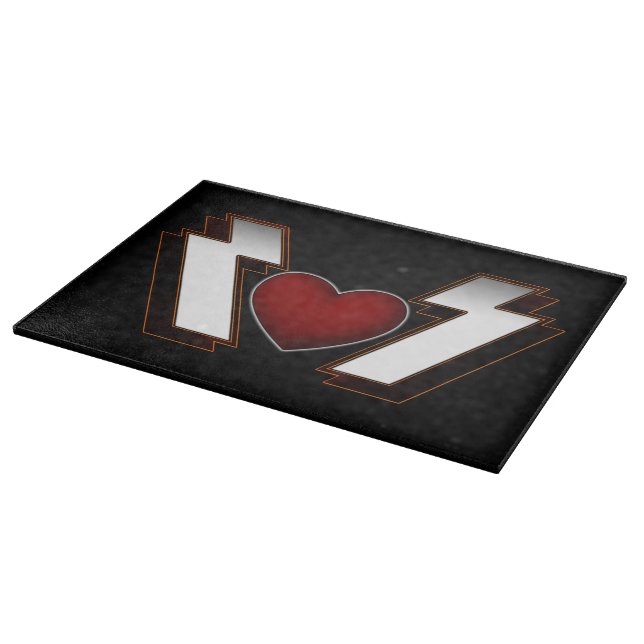 Heavy Metal Heart Cutting Board (Corner)