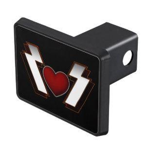 Heavy Metal Heart Hitch Cover