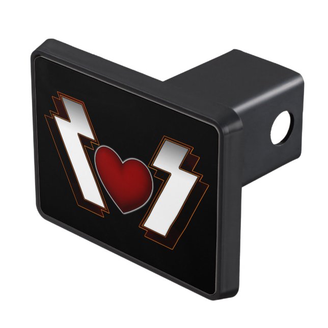 Heavy Metal Heart Hitch Cover (Top Right)