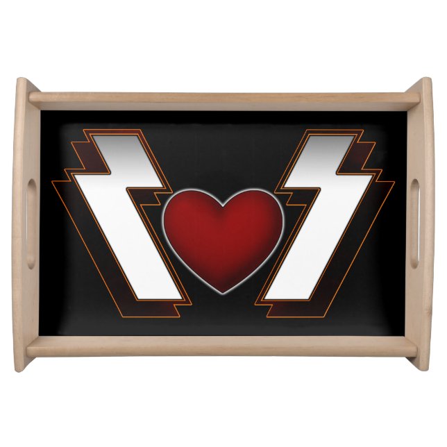 Heavy Metal Heart Serving Tray (Front)