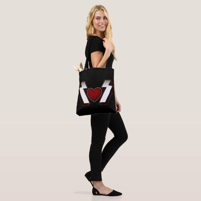 Heavy Metal Heart Tote Bag (On Model)