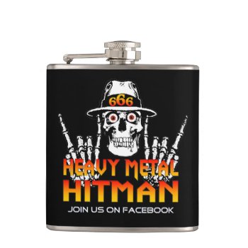 Heavy Metal Hitman Flask by HeavyMetalHitman at Zazzle
