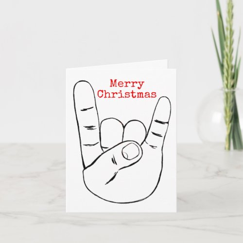 Heavy Metal Horns Christmas Card