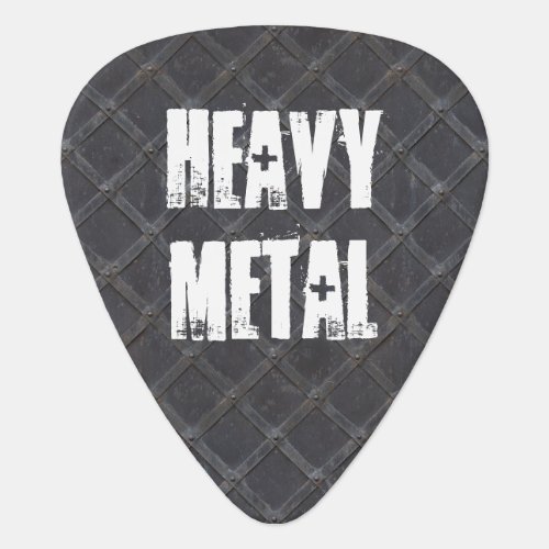 Heavy Metal Iron Steel diamond pattern Guitar Pick