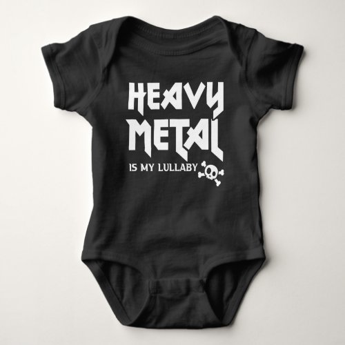Heavy Metal Is My Lullaby Cool Little Rockstar Baby Bodysuit