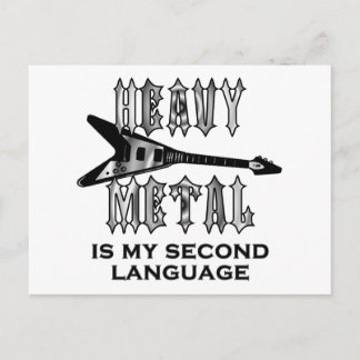 Heavy Metal is my second language Postcard