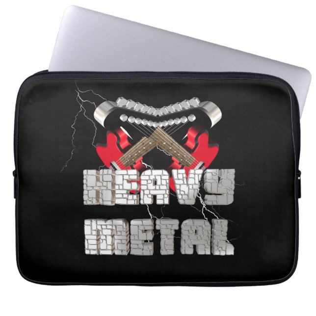 Heavy metal laptop sleeve (Front)