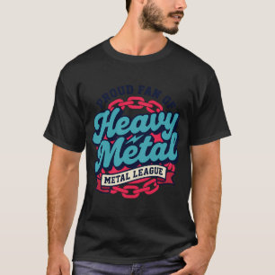 Heavy Metal League Retro American Fat Script Desig T-Shirt