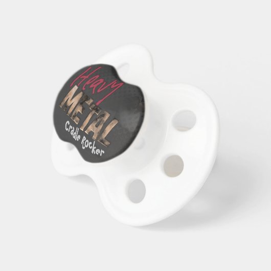 Heavy Metal metallic design Pacifier (Front Right)