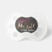 Heavy Metal metallic design Pacifier (Front)