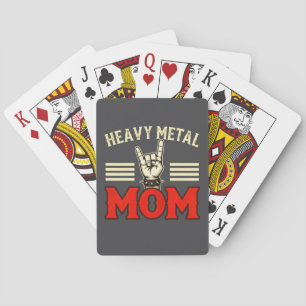 Heavy Metal Mom Rock Music Lover Gift for Mothers Poker Cards