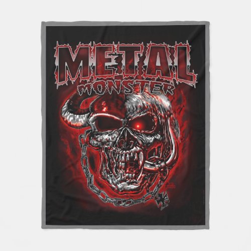 Heavy Metal Monster Fleece Blanket