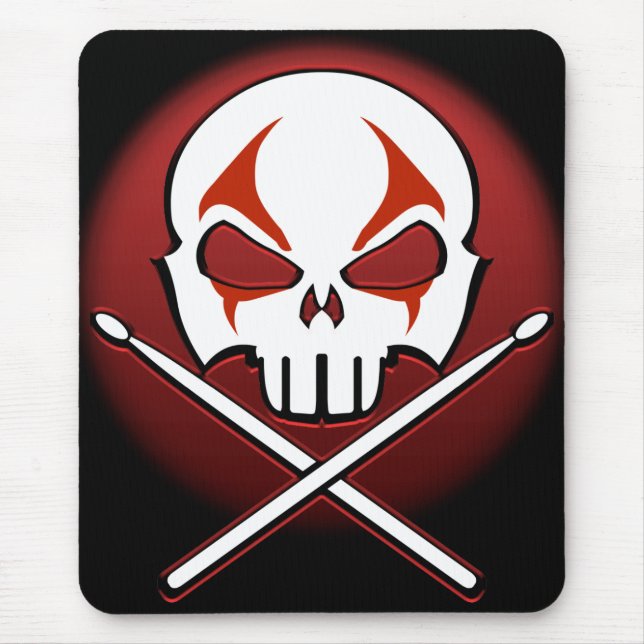 Heavy Metal Mousepad Rock & Roll Drummer Mouse Pad (Front)