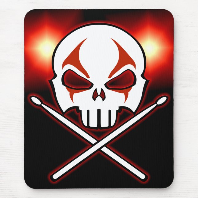 Heavy Metal Mousepad Rock & Roll Drummer Mouse Pad (Front)