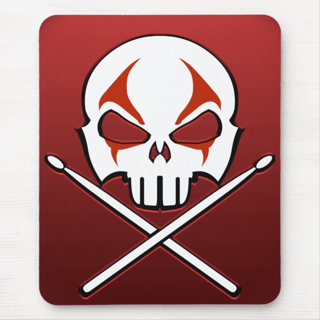 Heavy Metal Mousepad Rock & Roll Drummer Mouse Pad (Front)